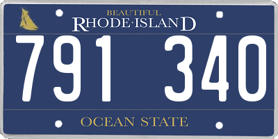 RI license plate 791340