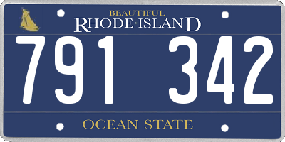 RI license plate 791342