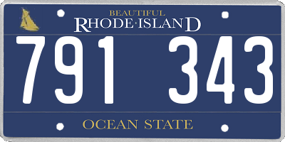 RI license plate 791343