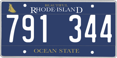 RI license plate 791344