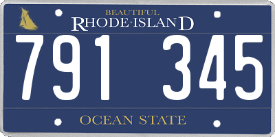 RI license plate 791345