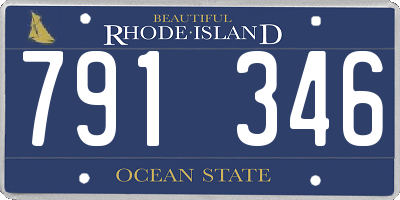 RI license plate 791346