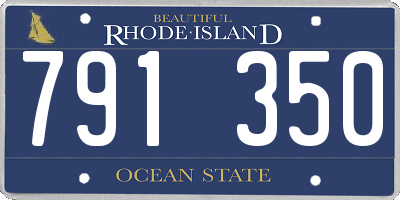RI license plate 791350