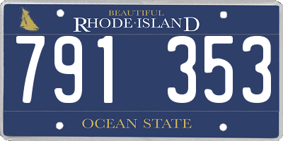 RI license plate 791353