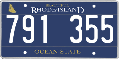 RI license plate 791355