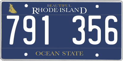RI license plate 791356