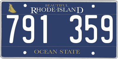 RI license plate 791359