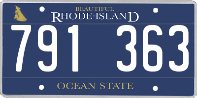 RI license plate 791363