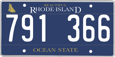 RI license plate 791366