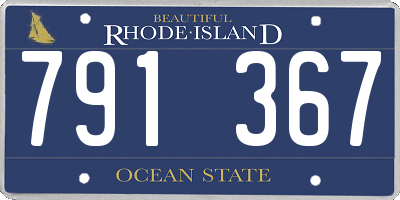 RI license plate 791367
