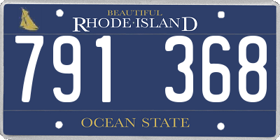 RI license plate 791368