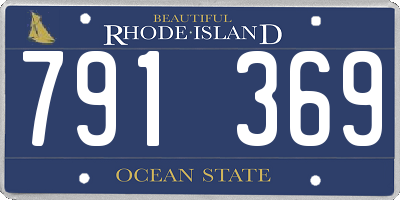 RI license plate 791369