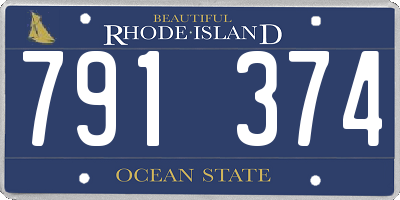 RI license plate 791374