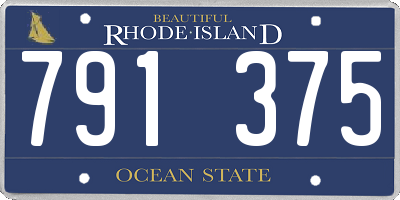 RI license plate 791375
