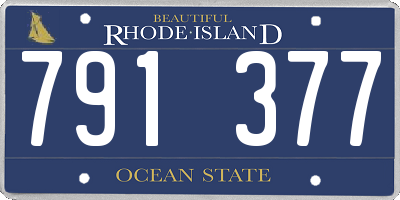 RI license plate 791377