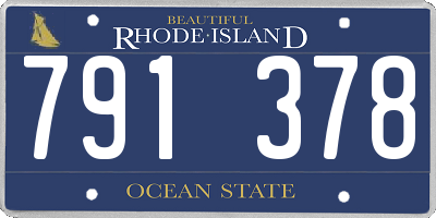 RI license plate 791378