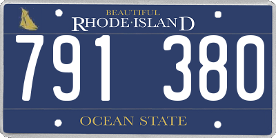 RI license plate 791380