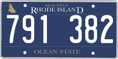 RI license plate 791382