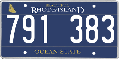 RI license plate 791383