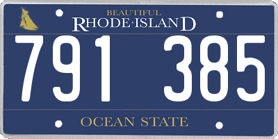 RI license plate 791385