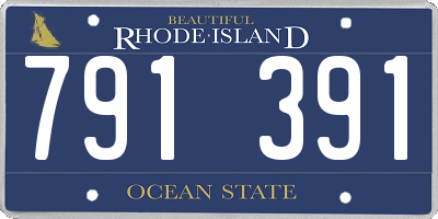 RI license plate 791391