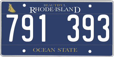 RI license plate 791393