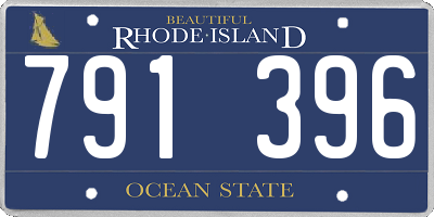 RI license plate 791396