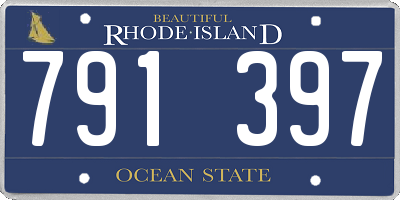 RI license plate 791397