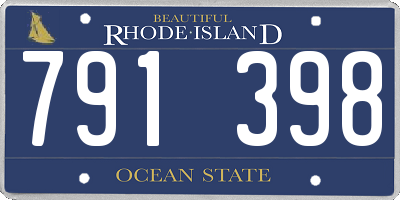 RI license plate 791398