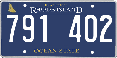 RI license plate 791402