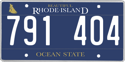 RI license plate 791404