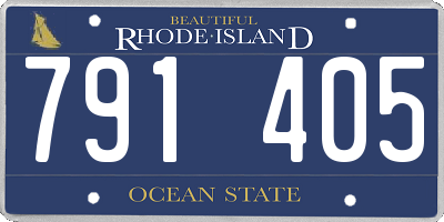 RI license plate 791405