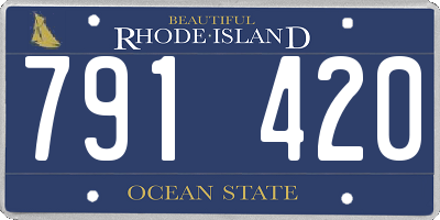 RI license plate 791420