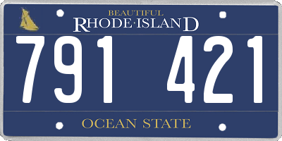 RI license plate 791421