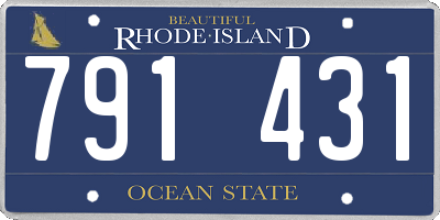 RI license plate 791431