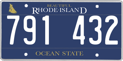 RI license plate 791432
