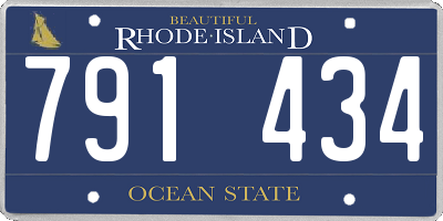 RI license plate 791434
