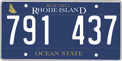 RI license plate 791437