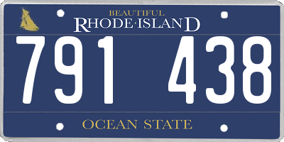 RI license plate 791438