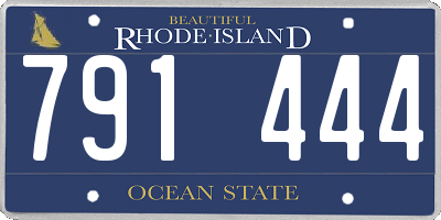 RI license plate 791444