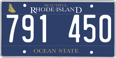 RI license plate 791450