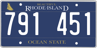 RI license plate 791451