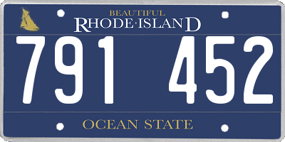 RI license plate 791452