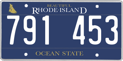 RI license plate 791453