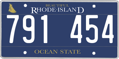 RI license plate 791454