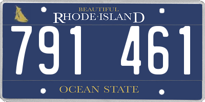 RI license plate 791461