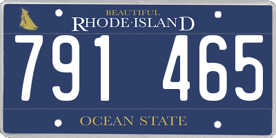 RI license plate 791465
