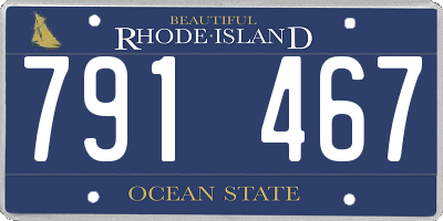 RI license plate 791467