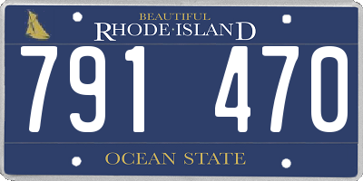 RI license plate 791470