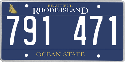 RI license plate 791471